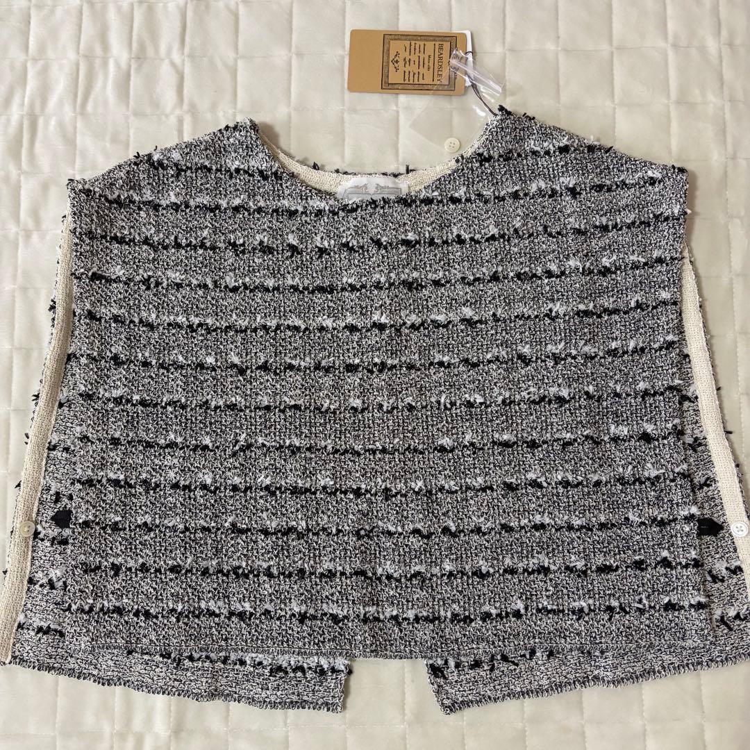 新品！今期！BEARDSLEY ビアズリー ツイードニットポンチョ