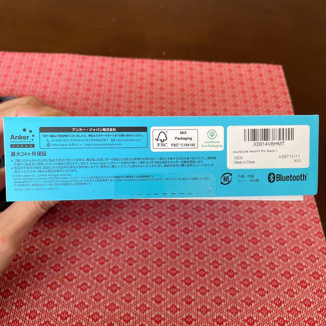 イヤホン SoundCore Anker Aero fit Pro BLACK