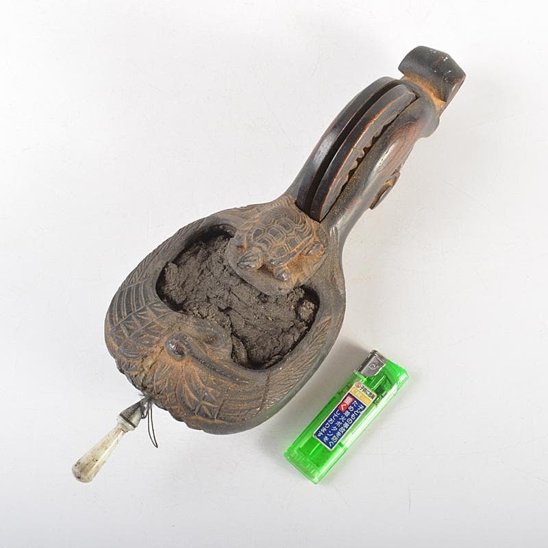 桃太郎　古民具　大工道具　 壷重刀 木彫　墨壷　M　R6610