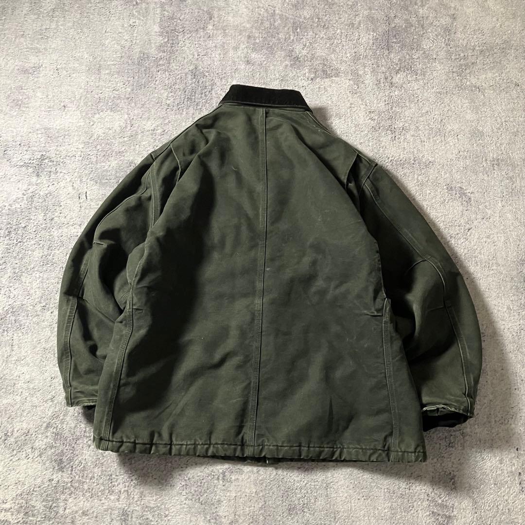 Carharttカーハート00sトラディショナルジャケットダック地裏モスグリーン