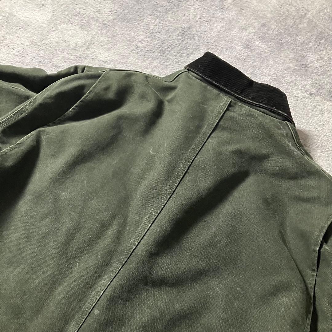 Carharttカーハート00sトラディショナルジャケットダック地裏モスグリーン