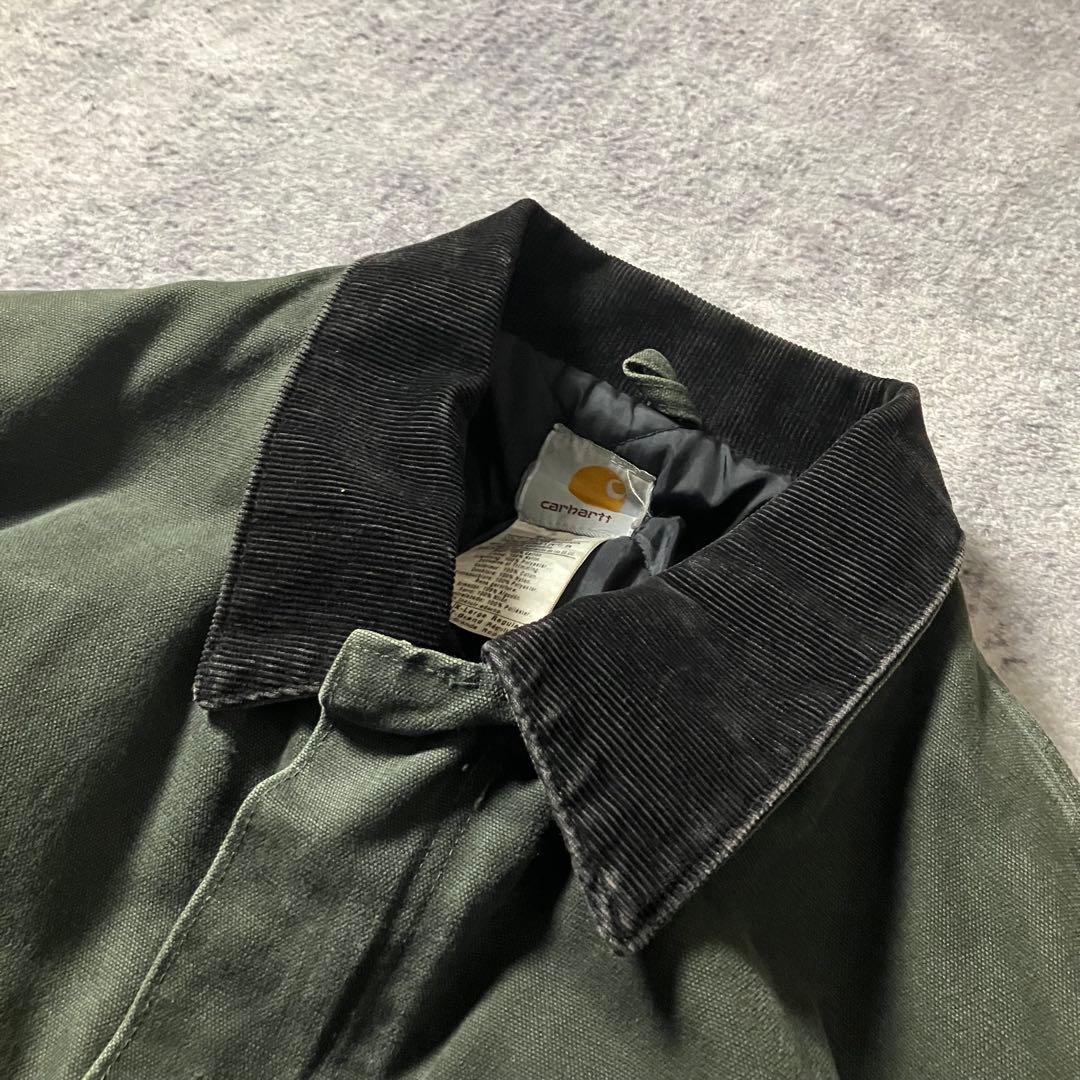 Carharttカーハート00sトラディショナルジャケットダック地裏モスグリーン