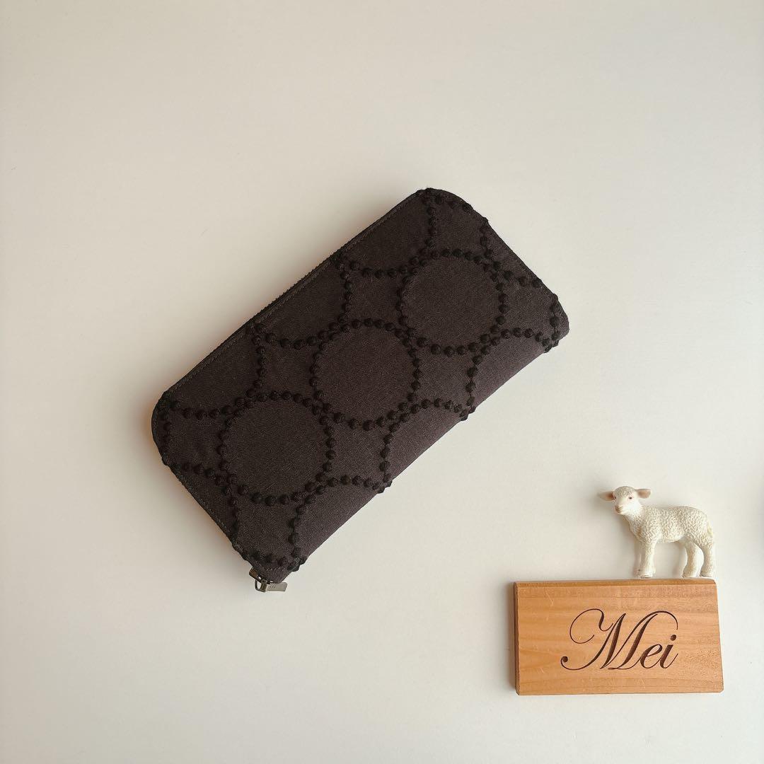 ☆ミナペルホネン☆ラウンドファスナー長財布☆ハンドメイド