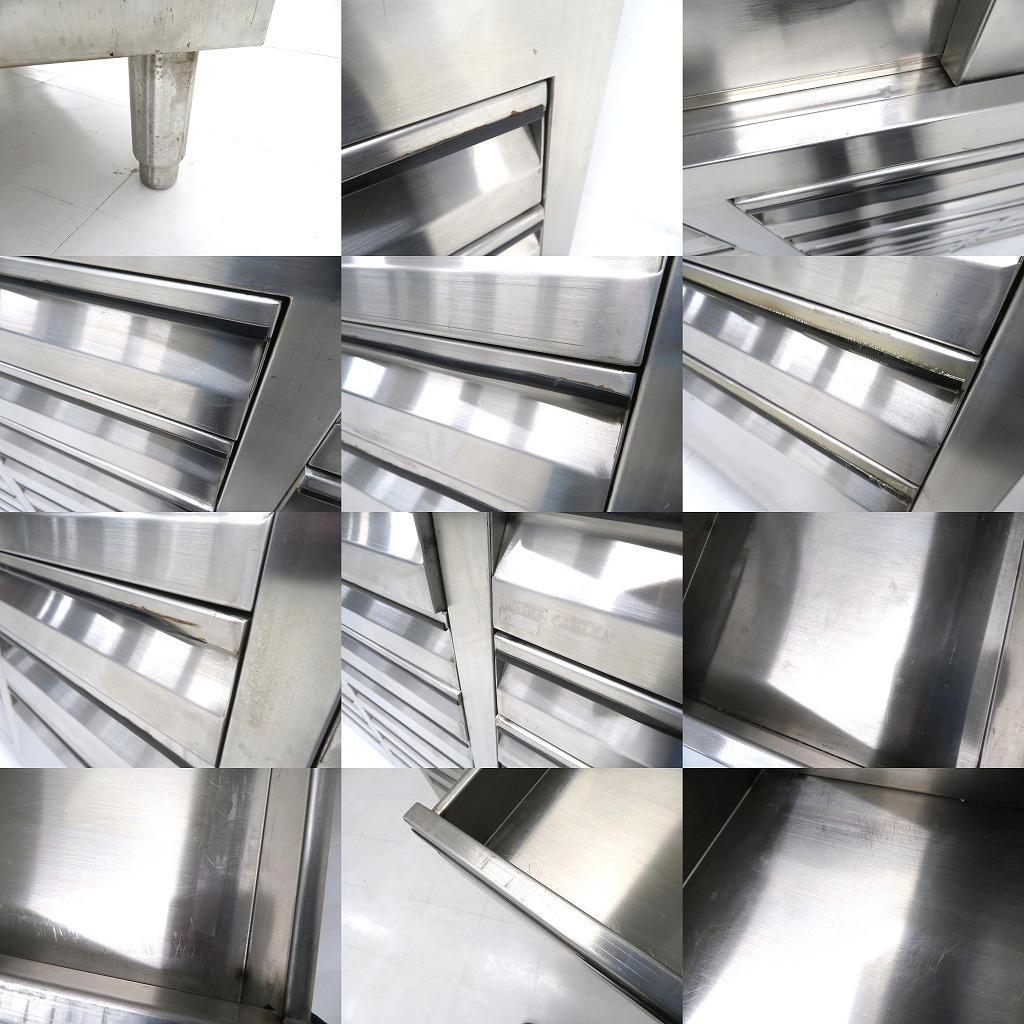 ステンレス　モダン　収納　キャビネット　ドロアー　工具箱　サイドボード