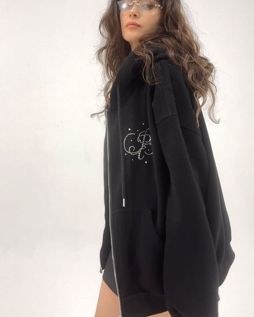 トップス pellicule motif stone big PK black