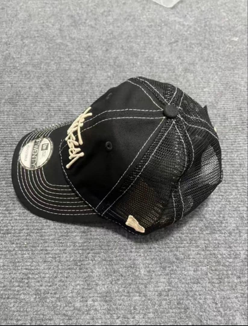 【美品】Stussy ブラック メッシュキャップ