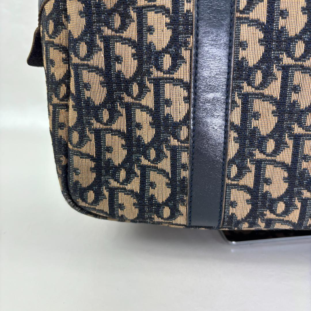 クリスチャン・ディオール トロッター キャンバス ハンドバッグ ネイビー