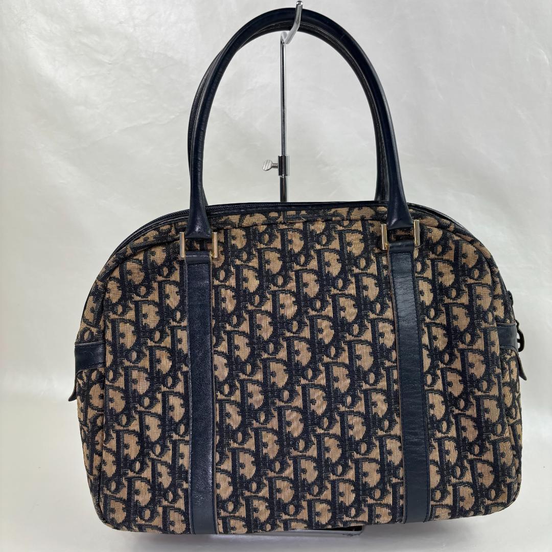 クリスチャン・ディオール トロッター キャンバス ハンドバッグ ネイビー