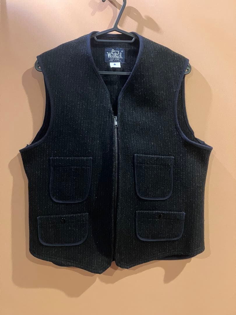 80's WOOLRICH ウールベスト シンチ US 40 米国製　ビンテージ