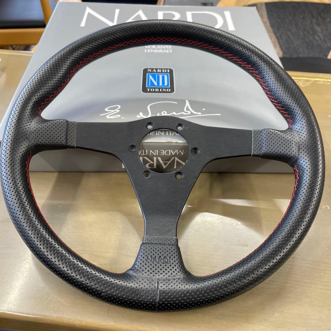 NARDI ステアリングホイール ブラック/レッド