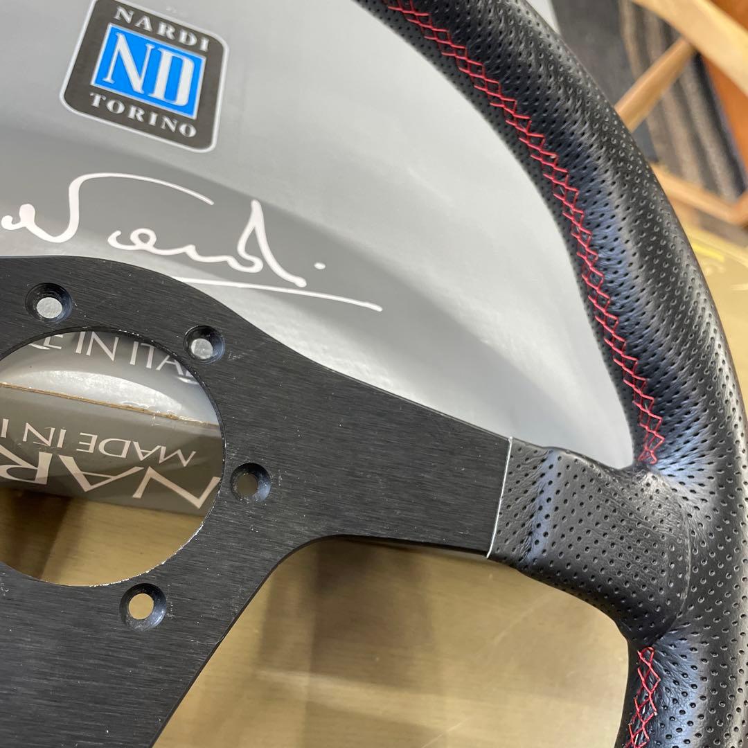 NARDI ステアリングホイール ブラック/レッド