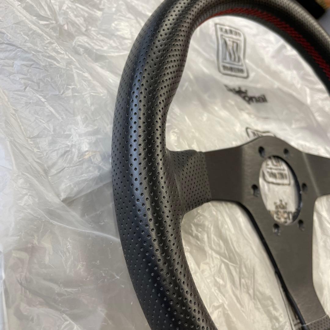 NARDI ステアリングホイール ブラック/レッド