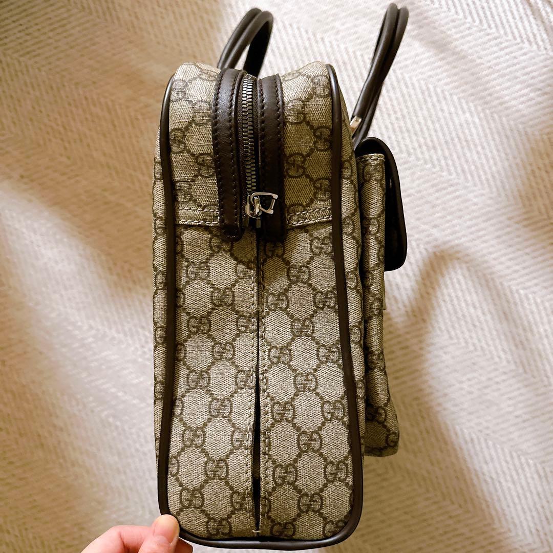 GUCCI グッチ　ハンドバッグ ビジネスバッグ ロゴ GGスプリーム　PVC