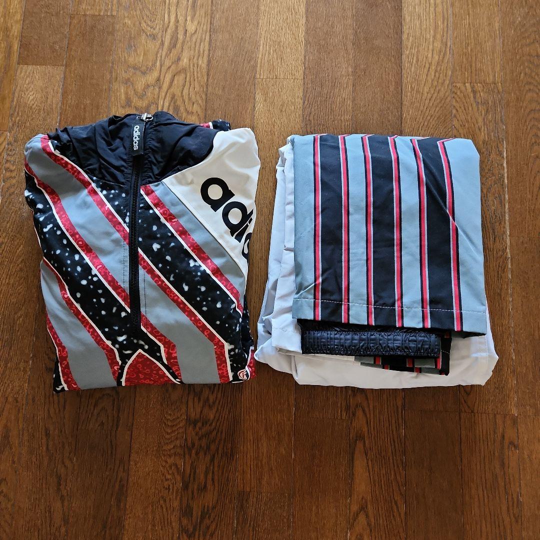 adidasアディダス　スノーボード　スキーウェア上下セットS白×黒×赤×グレー