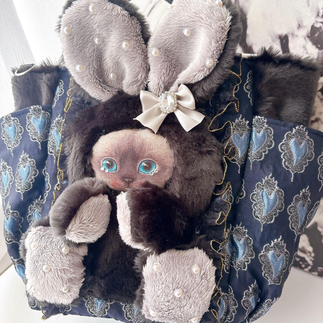 牡*格様 コヤンイサムチョン　バック　クラウディちゃん 艶ハート　ネイビー