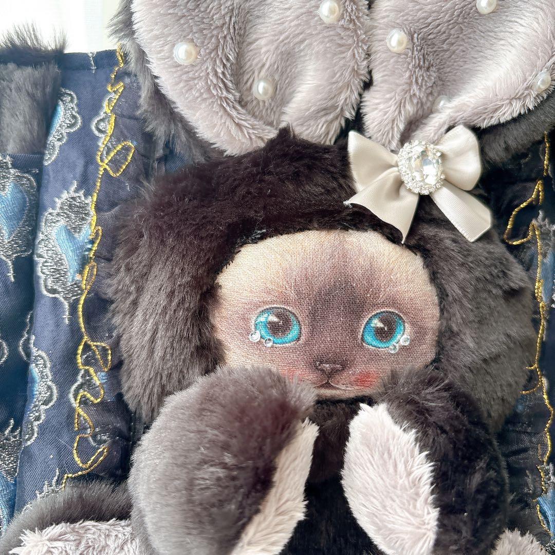 牡*格様 コヤンイサムチョン　バック　クラウディちゃん 艶ハート　ネイビー