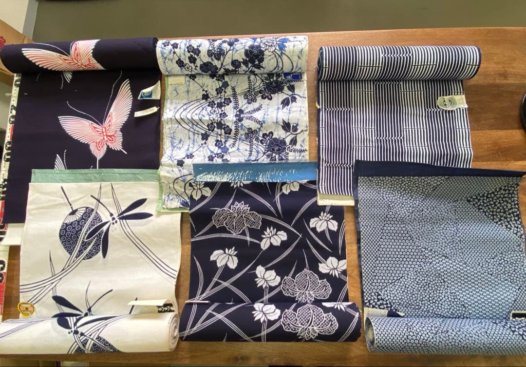 浴衣　反物　まとめて6本　純綿　綿100％　ゆかた/C-1