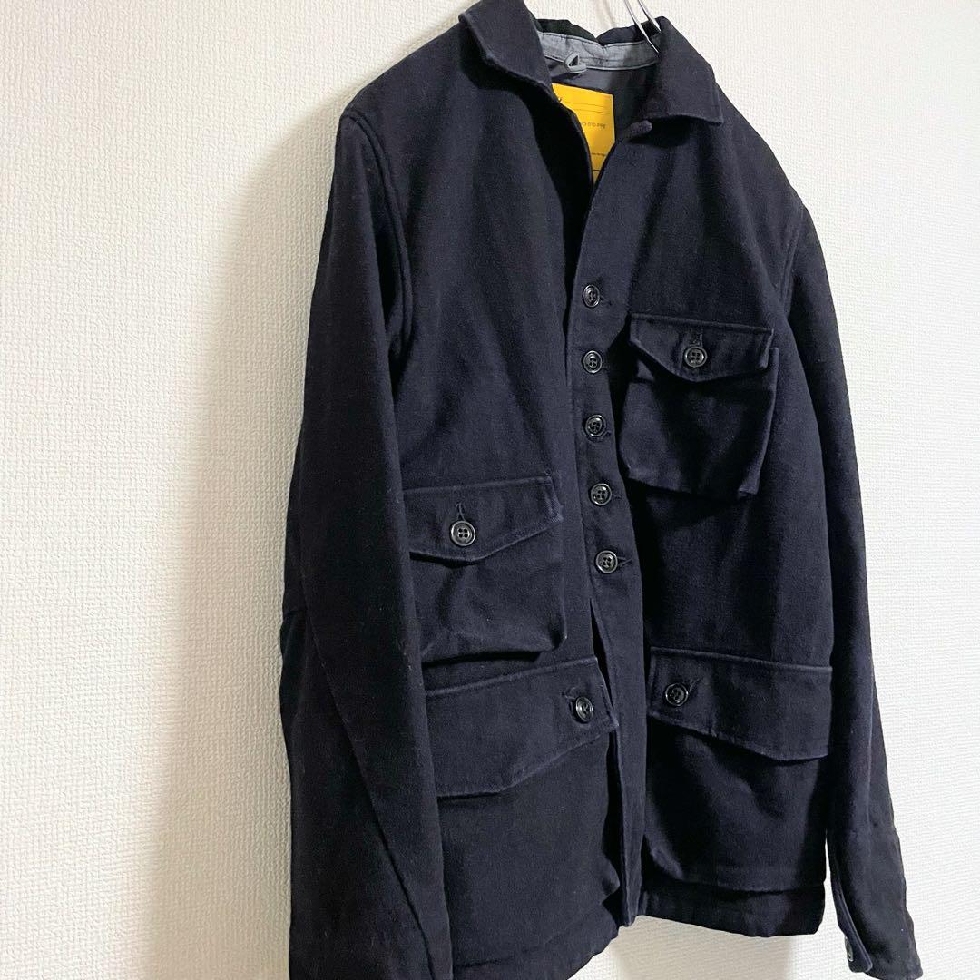 FOB FACTORY ハンティングジャケット　ウール　ネイビー　M