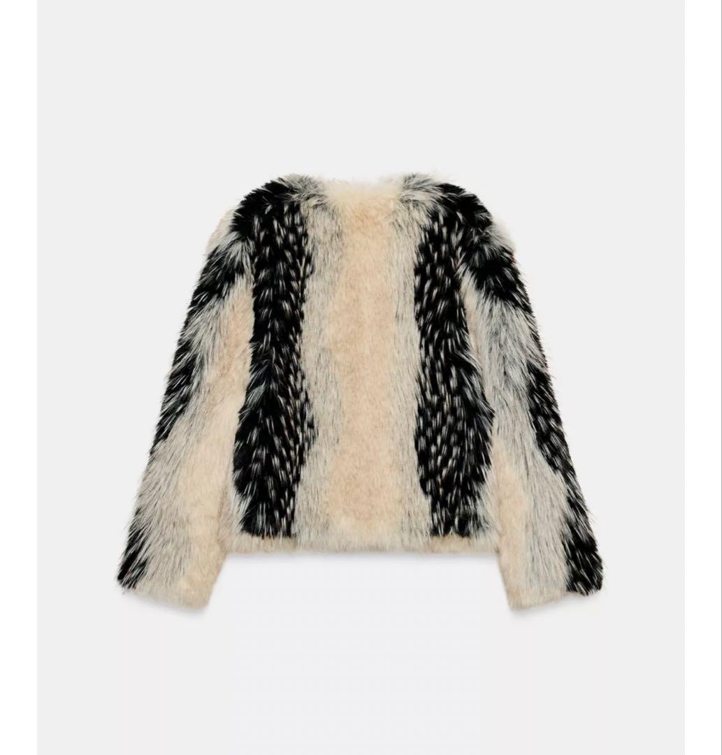 新品タグ付　ZARA ZW COLLECTION ショートファーコート　今季ザラ