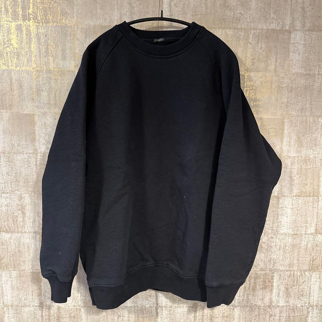 comoli コットン裏毛　クルーネックトレーナー　サイズ　3