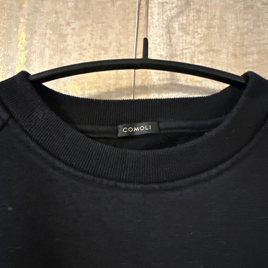 comoli コットン裏毛　クルーネックトレーナー　サイズ　3