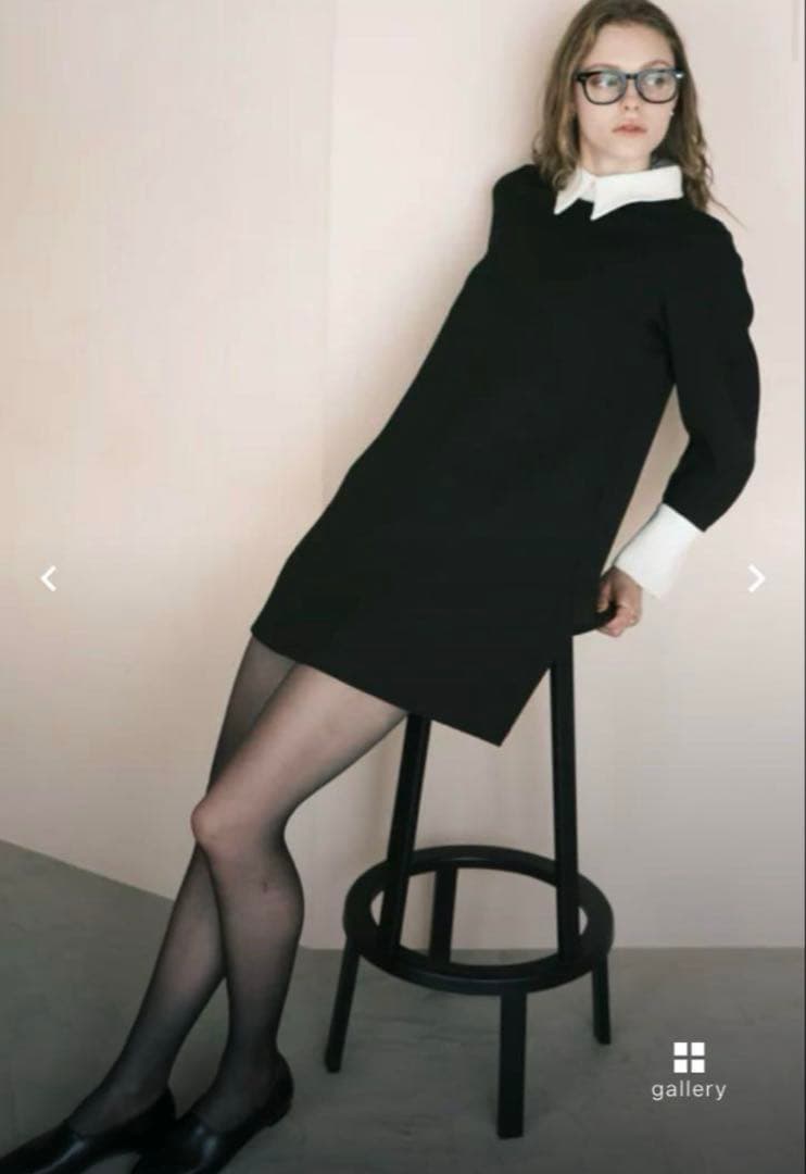 foufou バイカラーミニドレス