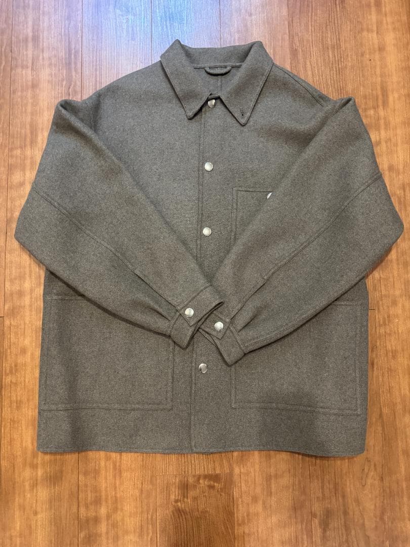 H BEAUTY&YOUTHウールカシミヤメルトンカバーオール ベージュOVY