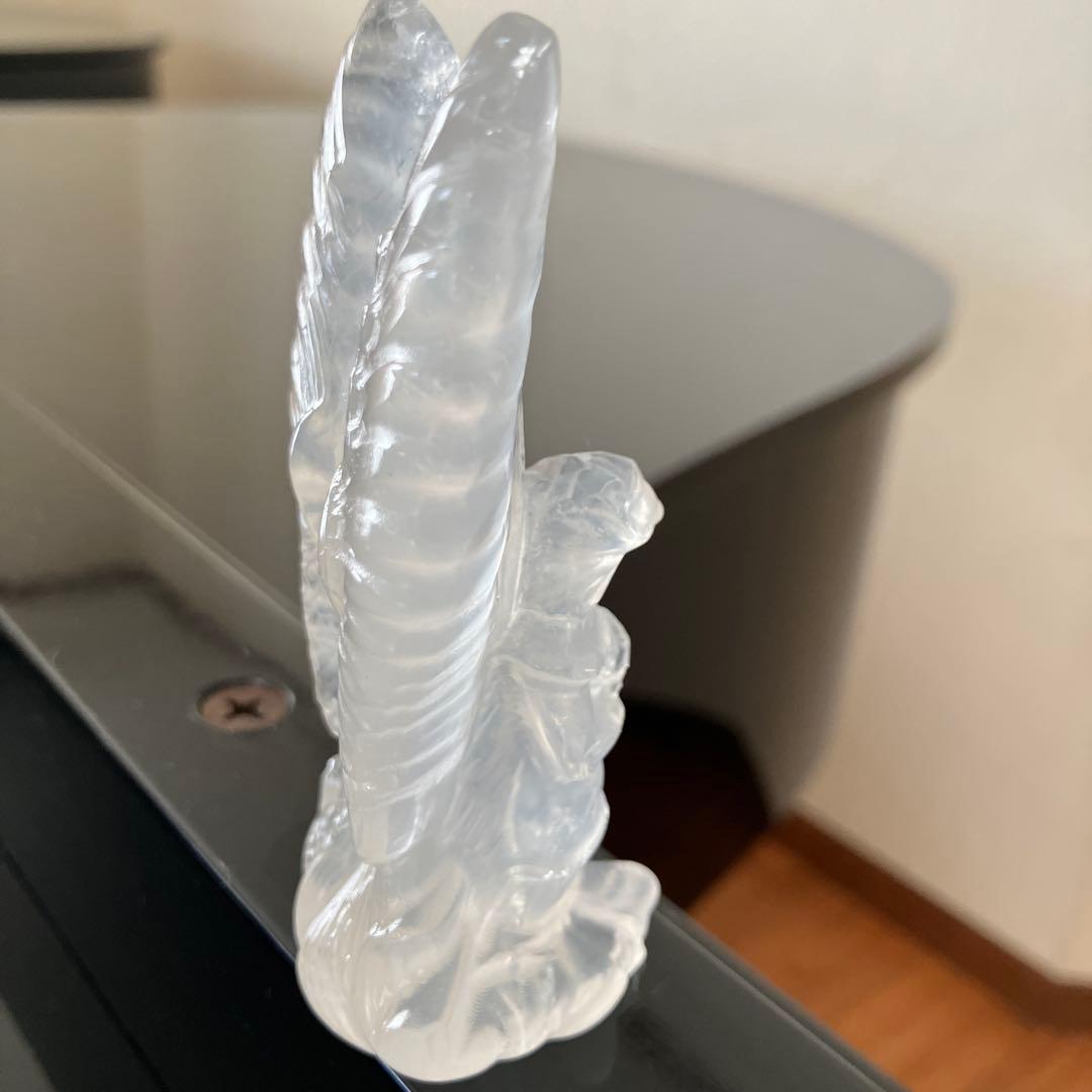 kdashさま専用ホワイトフローライト　天使　エンジェル　天然石置物　Z75