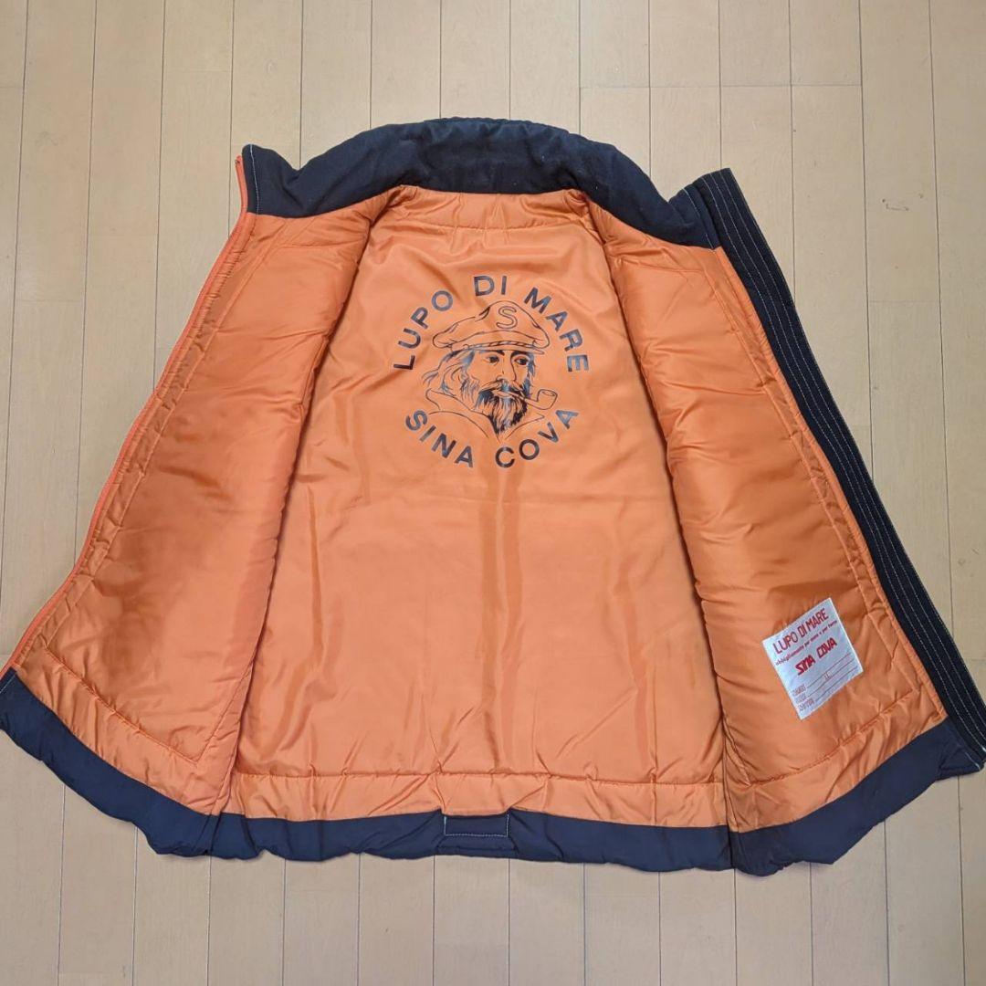 シナコバ ダウンベスト ネイビー/オレンジ