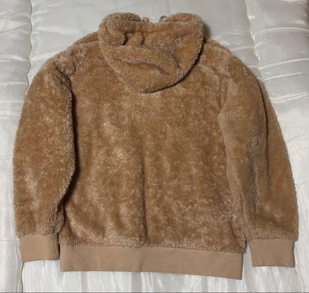 UGG フリース フード付きパーカー ベージュ