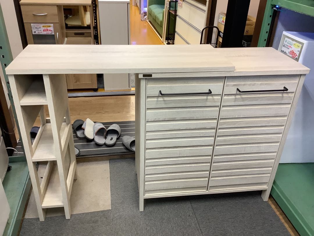 佐藤産業　ラフィカ　オプションテーブル　キャビネットセット