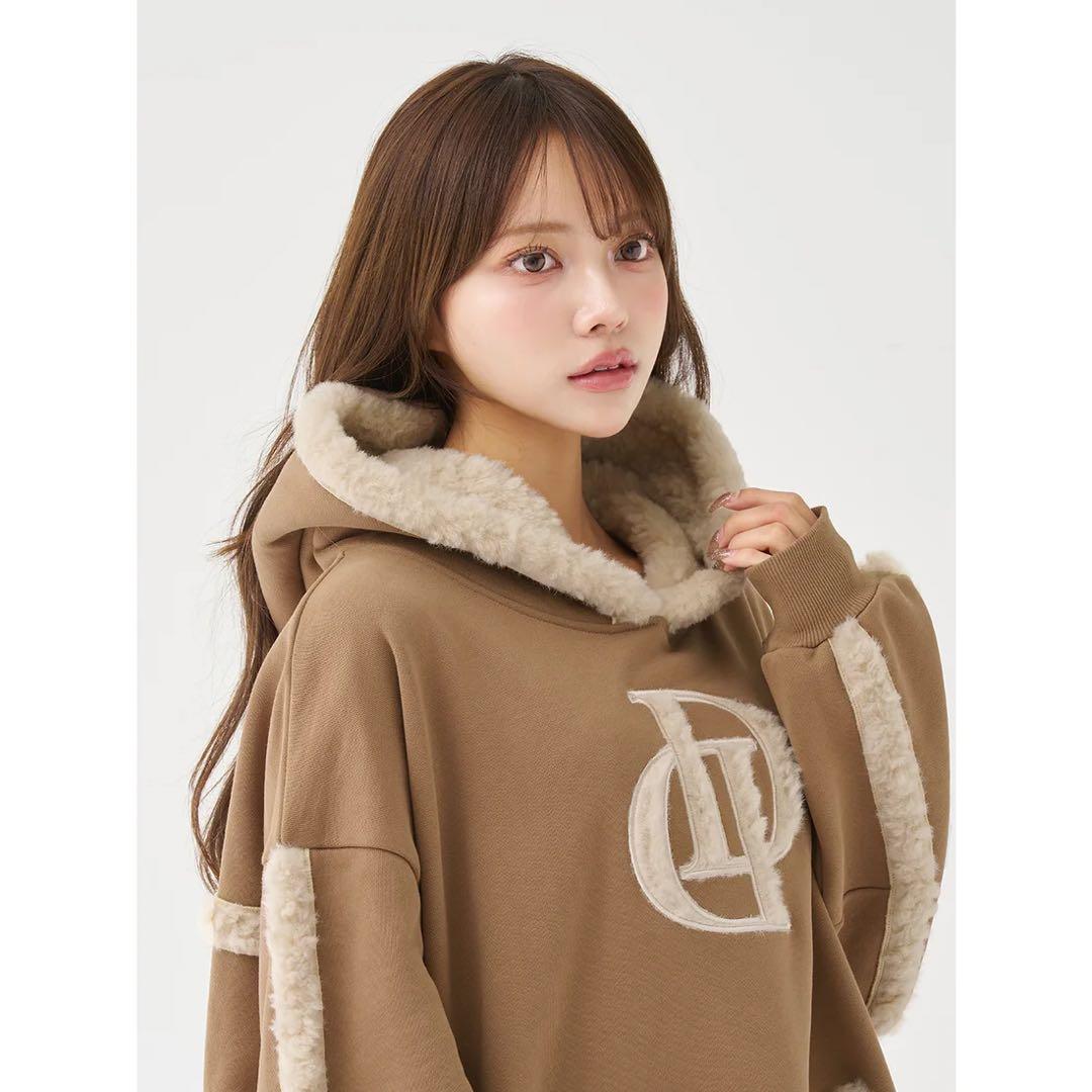 新品タグ付 モカ フリー DDボアスウェットフーディー ダーリッチ