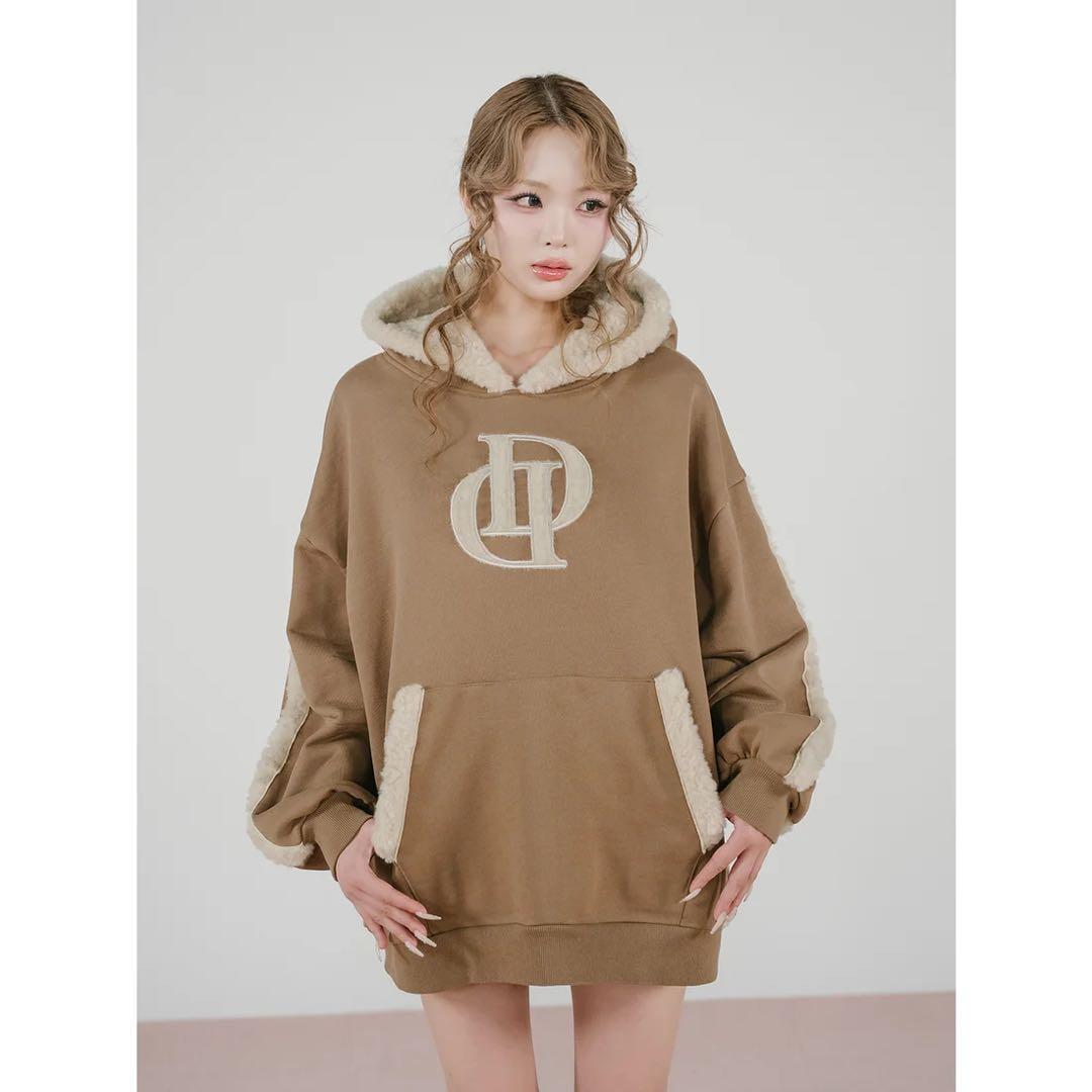 新品タグ付 モカ フリー DDボアスウェットフーディー ダーリッチ