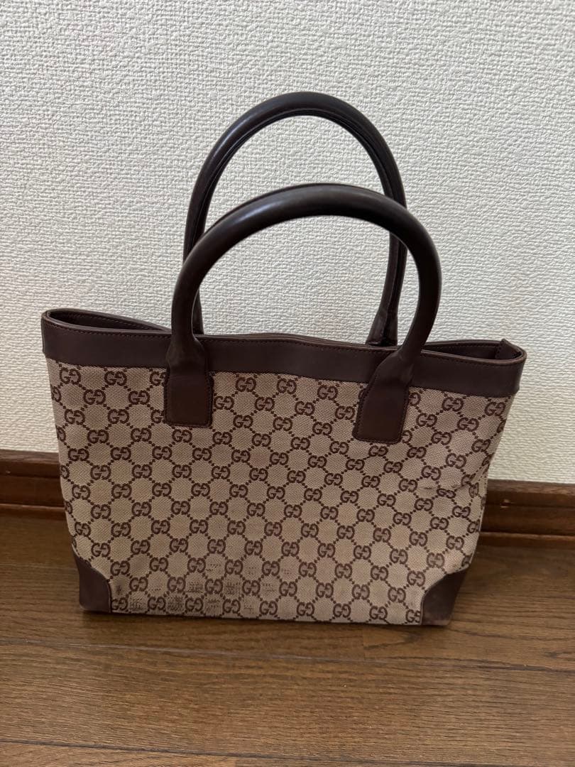 GUCCI GGキャンバス ブラウン(保存袋あり)