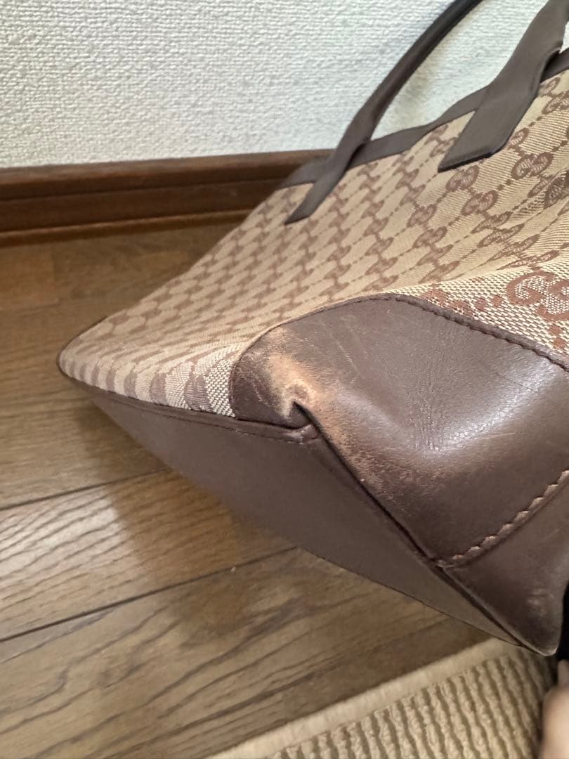 GUCCI GGキャンバス ブラウン(保存袋あり)