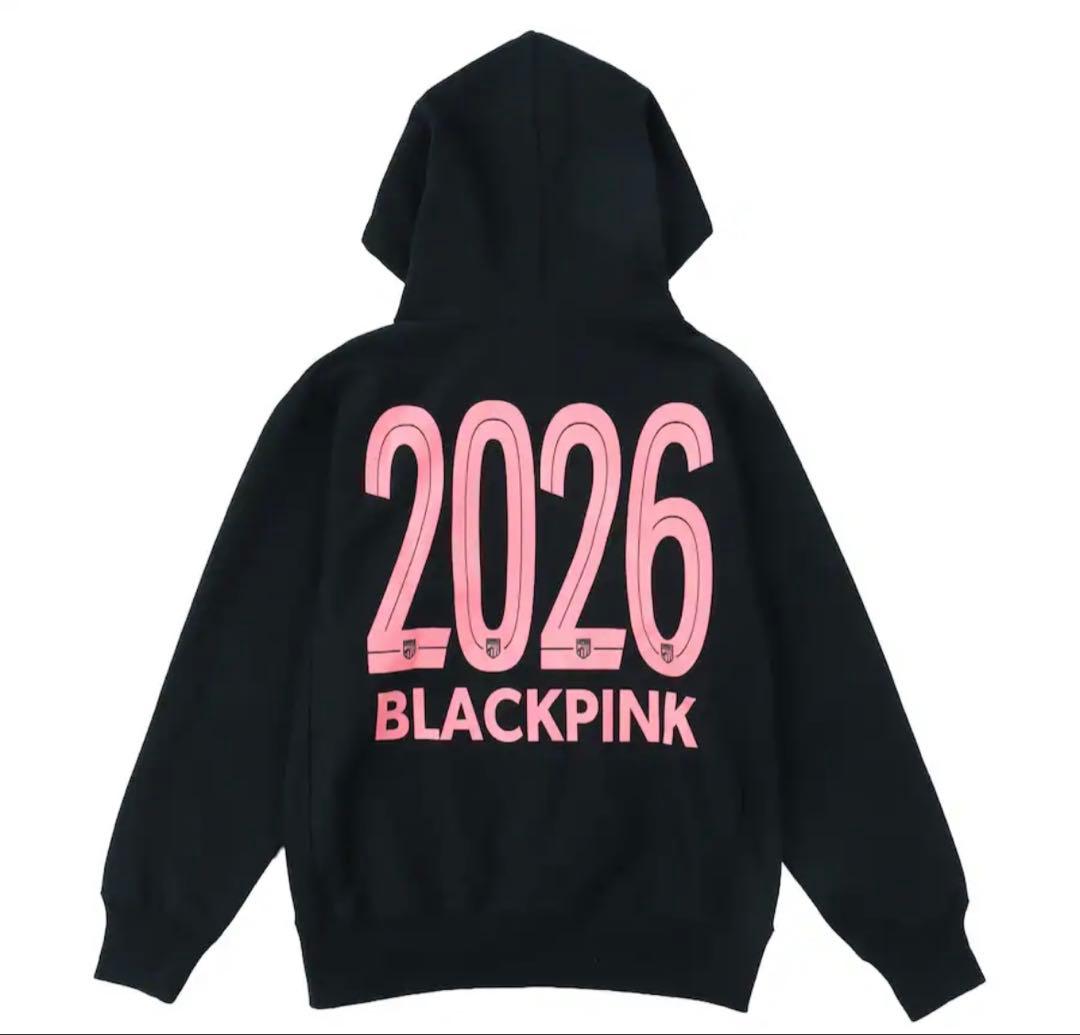 FC東京×BLACKPINK ブラック ロゴ フーディ【Mサイズ】