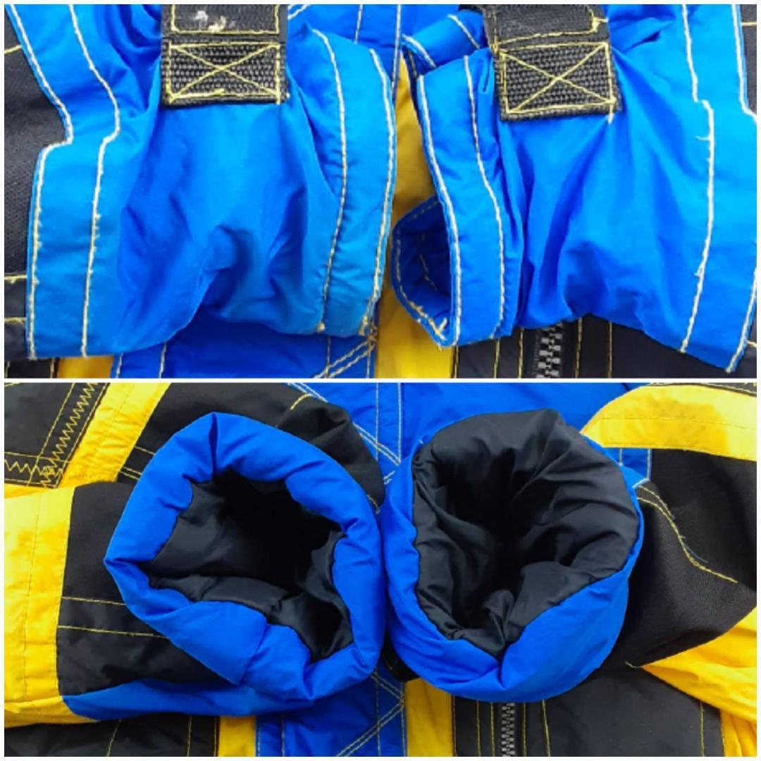 美品◎PARADISE パラダイス スキーウェアセットアップ ブルー 90s