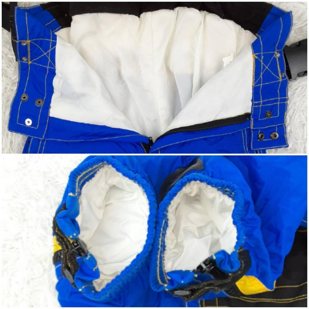 美品◎PARADISE パラダイス スキーウェアセットアップ ブルー 90s