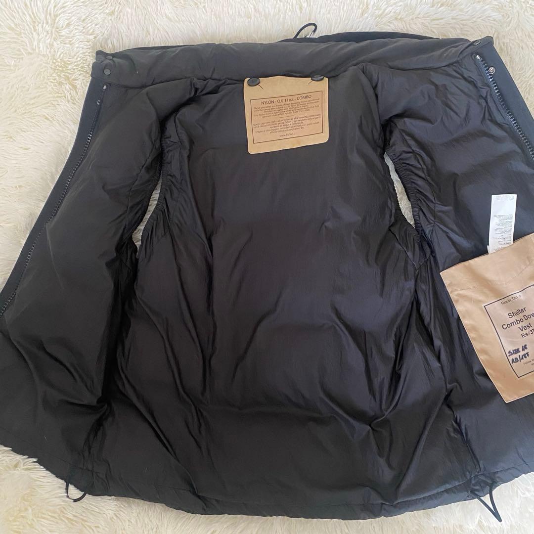 Ten c テンシー Shelter OJJ 11oz ダウンベスト 48 黒