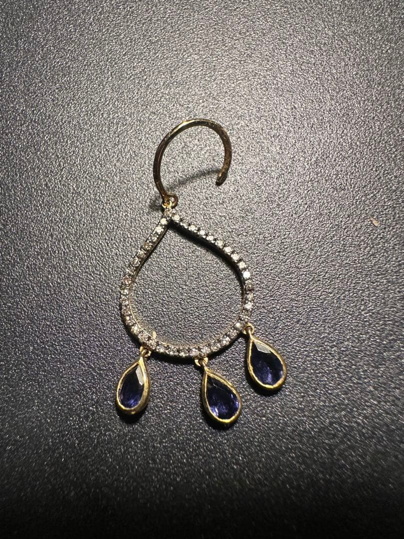 新品　ARTIDA OUD lotus ペタルダイヤモンド　片耳ピアス