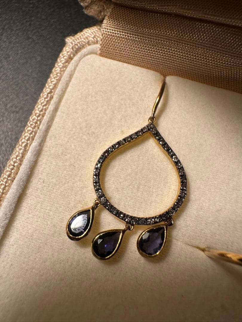 新品　ARTIDA OUD lotus ペタルダイヤモンド　片耳ピアス