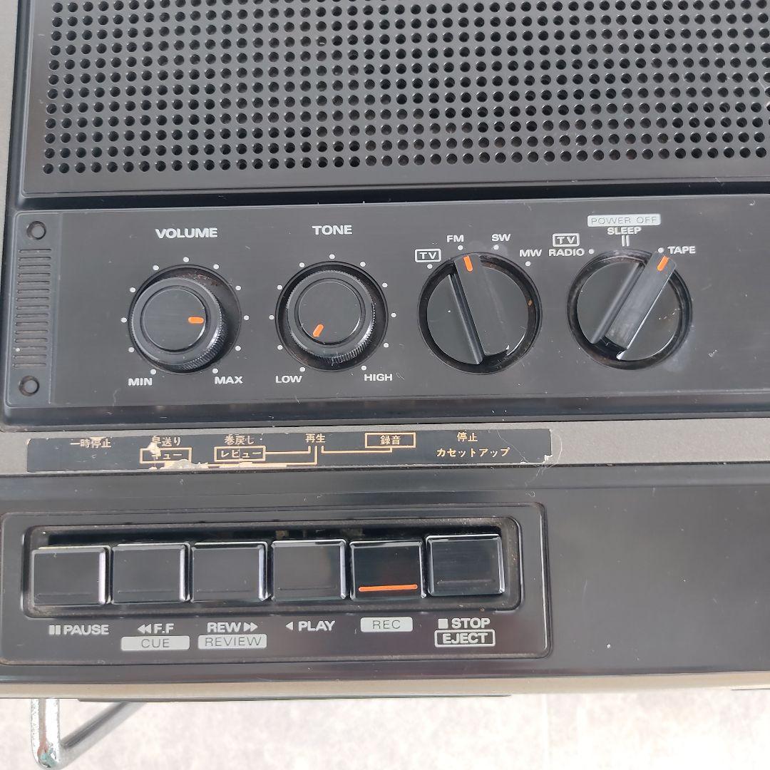 【レトロ】TRIMODE ポータブル TV/カセット/ラジオ 3WAY