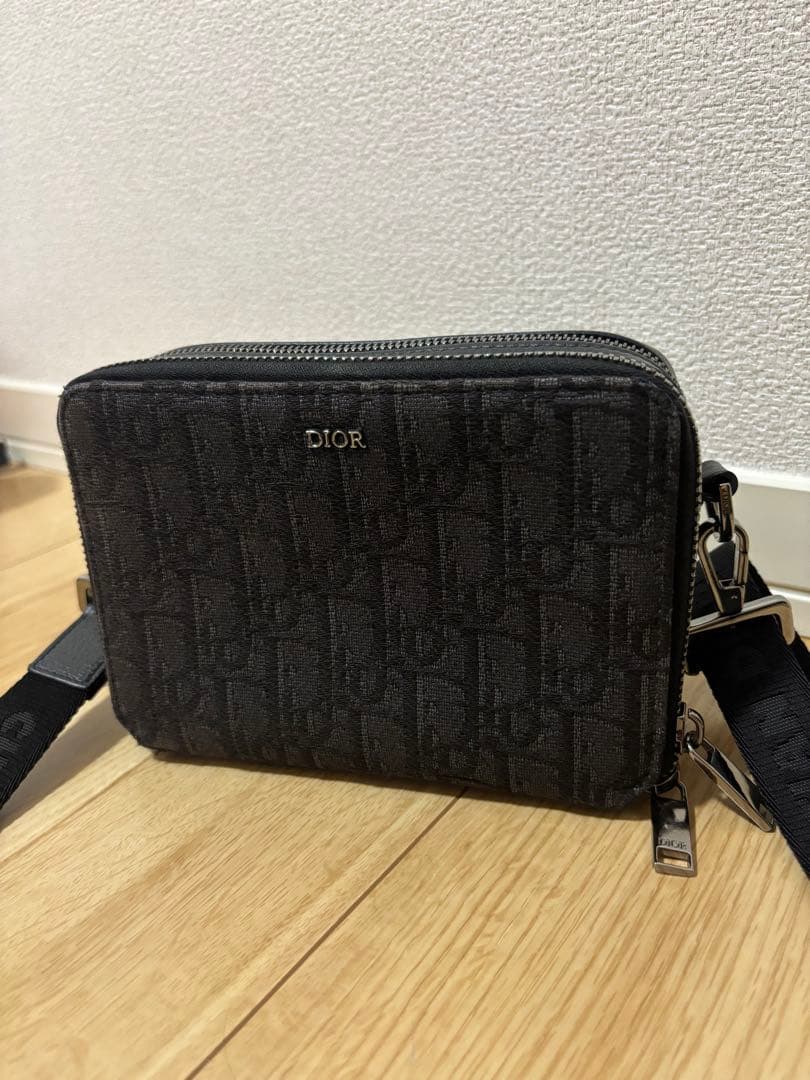 【早い者勝ち】Dior ブラック ショルダーバッグ　オブリオーク　ジャカード