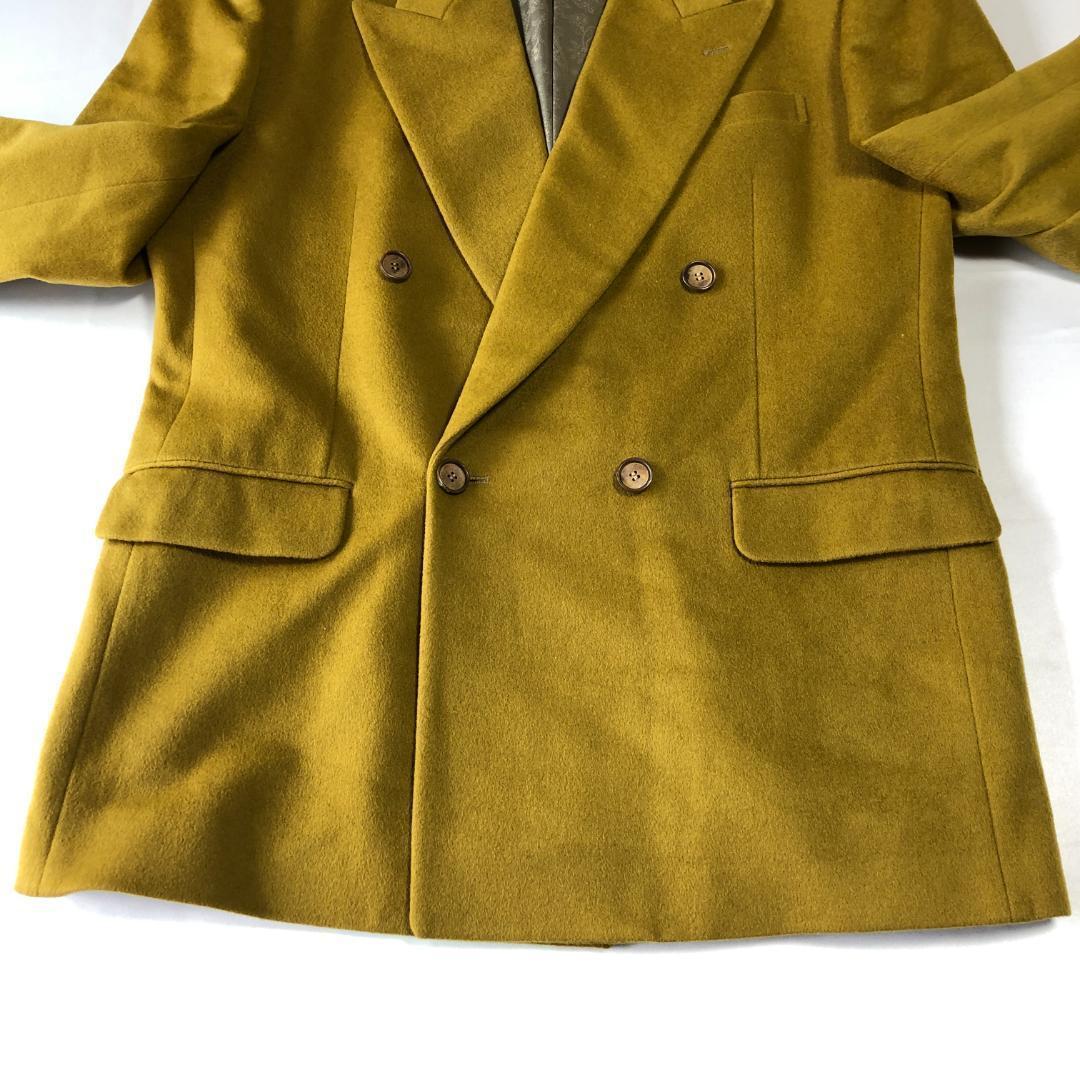 未使用級　カシミヤ100％　ダブル　テーラードジャケット　ダブル　ノーベント