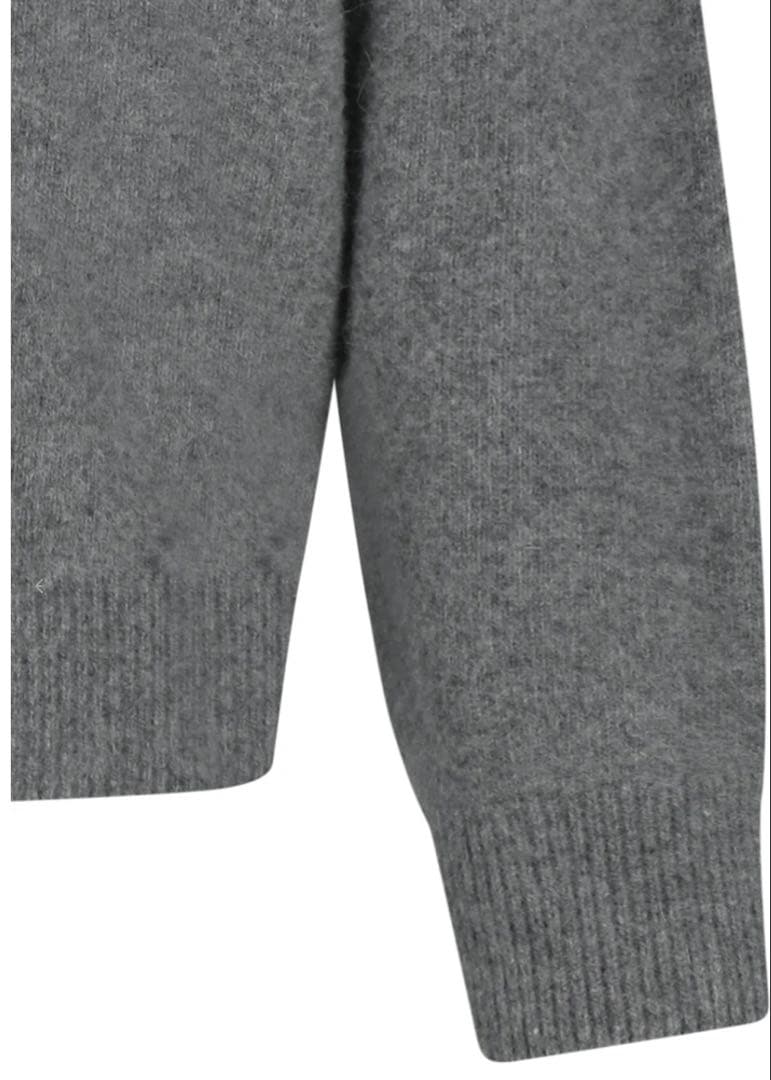 AMOMENTO グレー Vネック ニット セーター