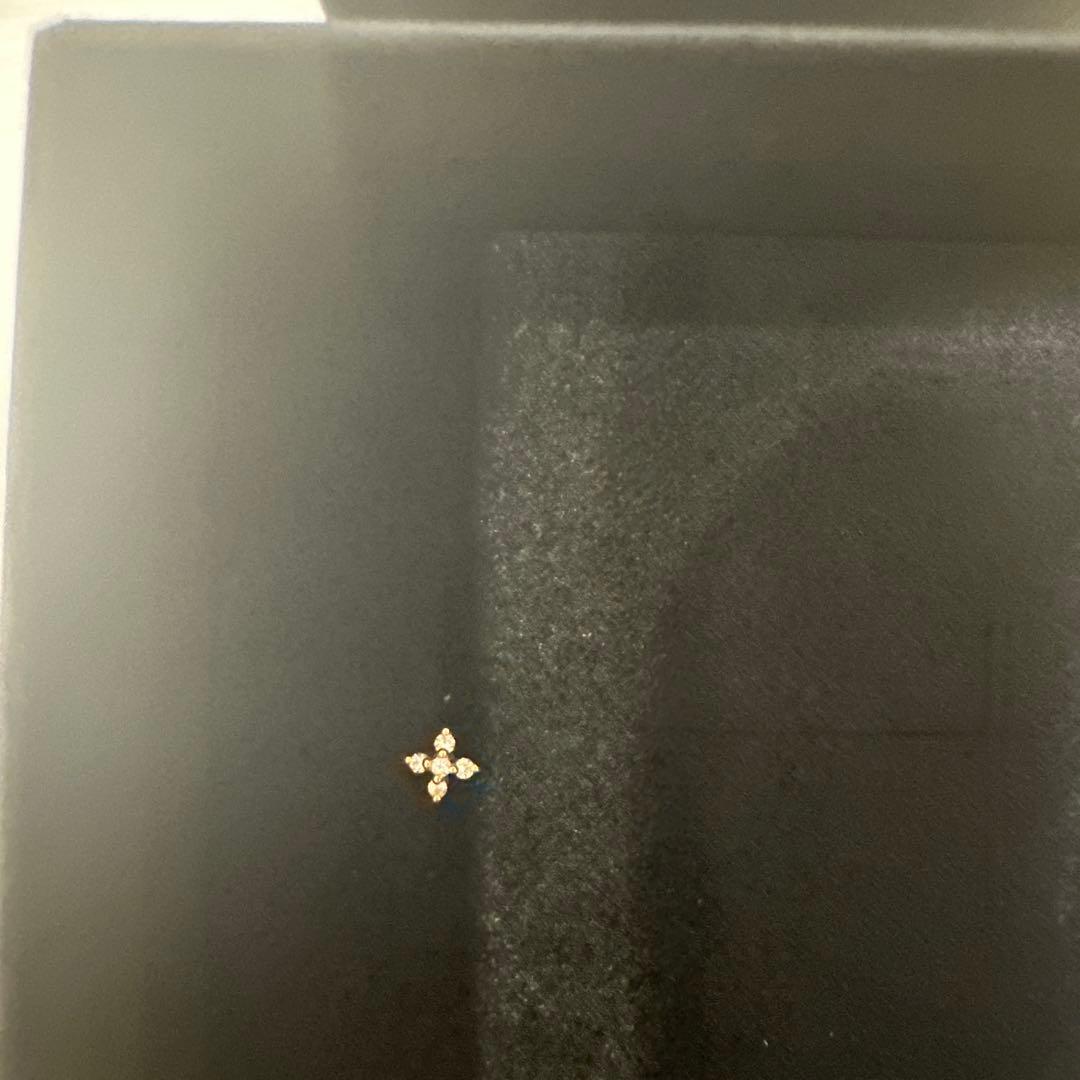 さきK18 ダイヤモンド フローラルピアス 片耳用