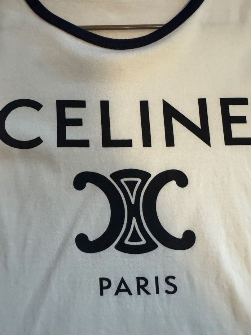 CELINE ホワイト Tシャツ 半袖