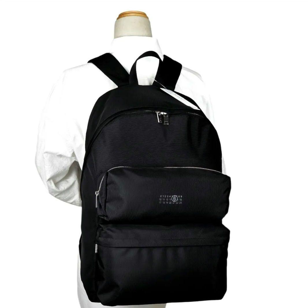 美品 メゾンマルジェラ MM6 ナンバリングロゴ バックパック リュックサック