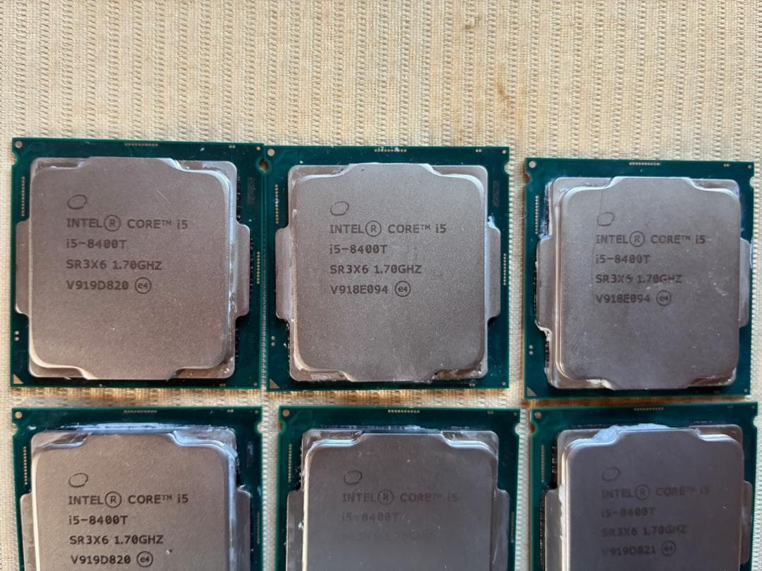 Intel Core i5-8400T CPU 6枚セット