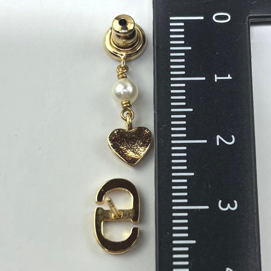 片耳✨美品Christian Dior ディオール　ラインストーン ロゴ ピアス